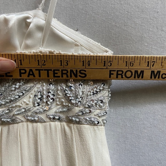Aiden Mattox strapless silk beaded sequin formal gown dress Sz 2 - Picture 14 of 15